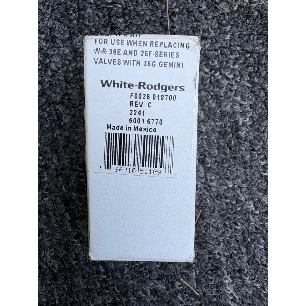 White-Rodgers F0026 018700 F26-0187 Adapter Kit for 36E 36F to 36G‎ Gemini Valve